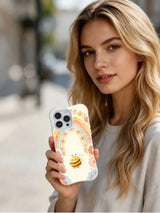 Golden Bee Garden iPhone 14 Pro case product presentation