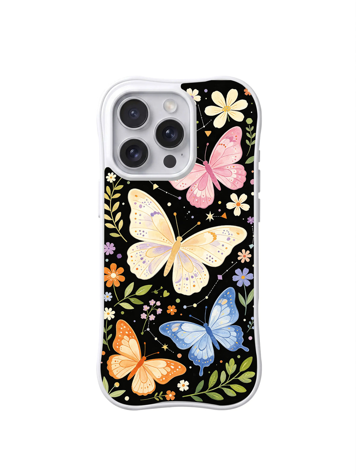 Golden Butterfly Flight pattern iPhone 15 Pro case