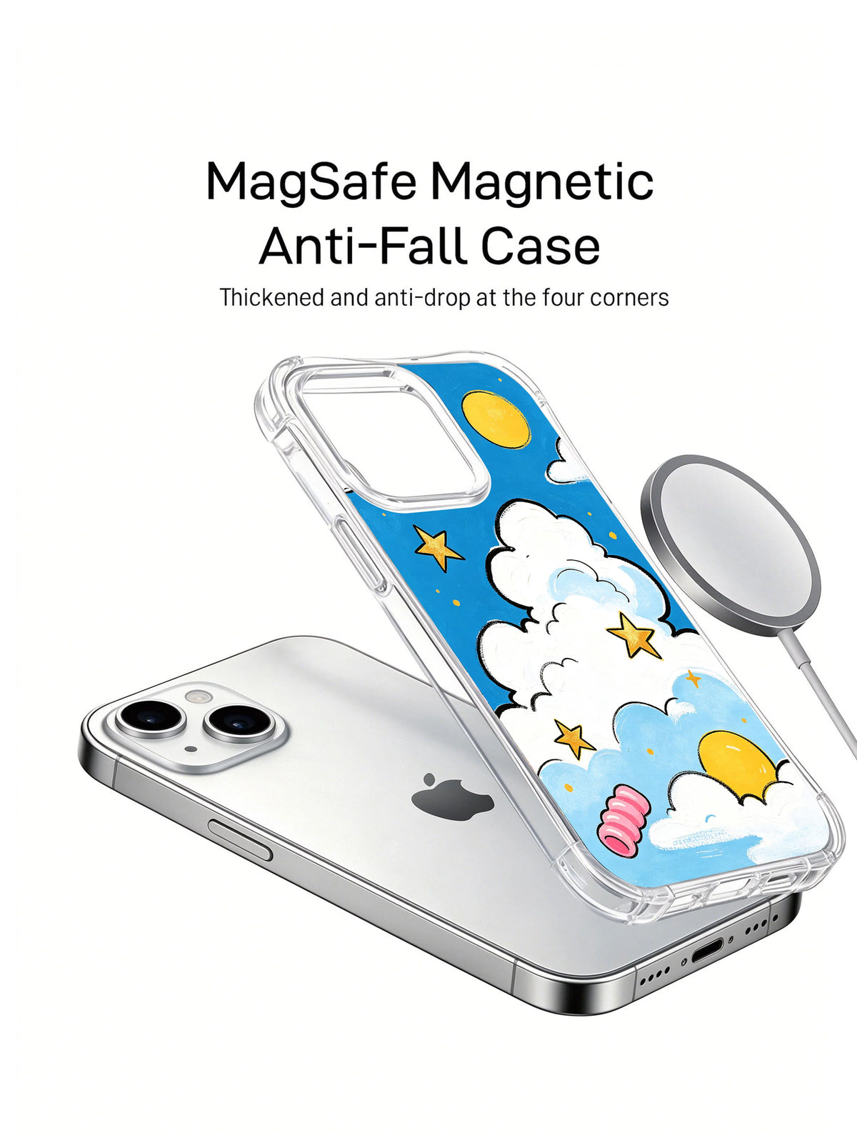 Golden Cloud Anthem iPhone 14 case magnetic charging