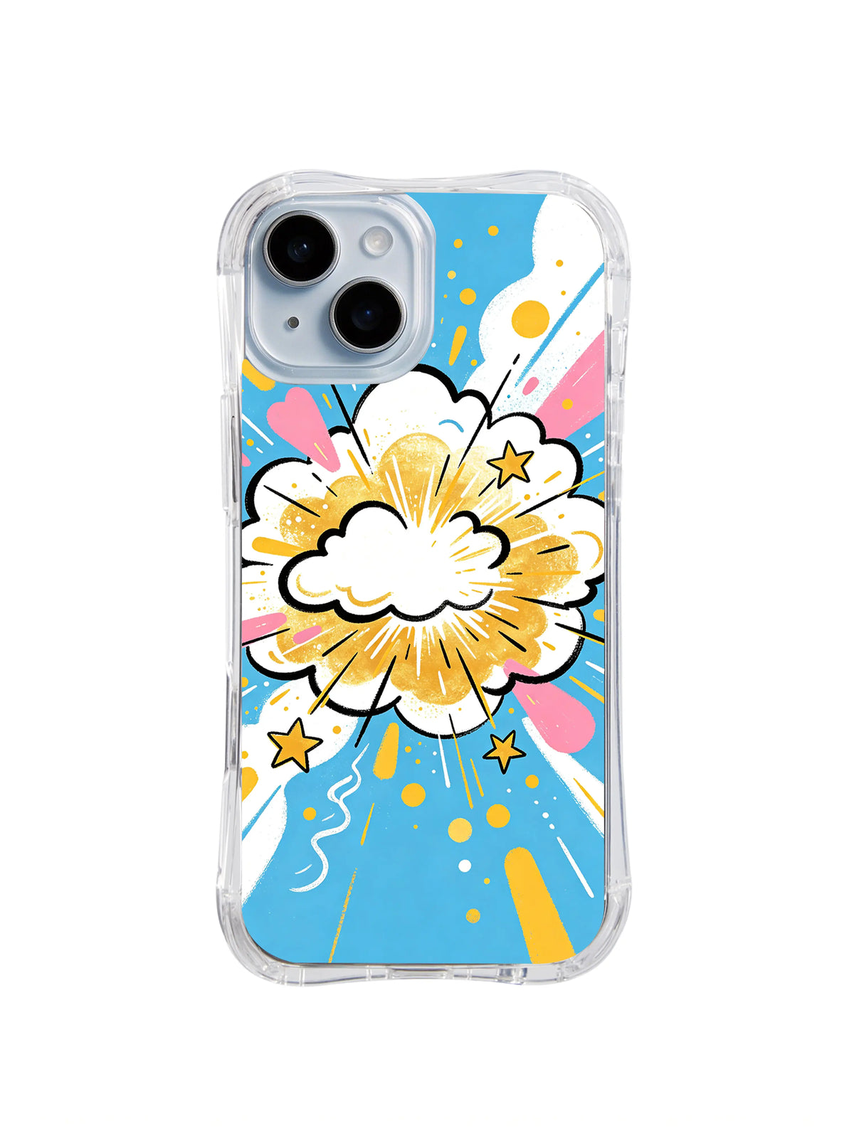 Solar Cloud Burst pattern iPhone 14 case