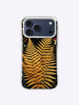 Golden Fern Constellation iPhone case, Twin Fern Constellation pattern