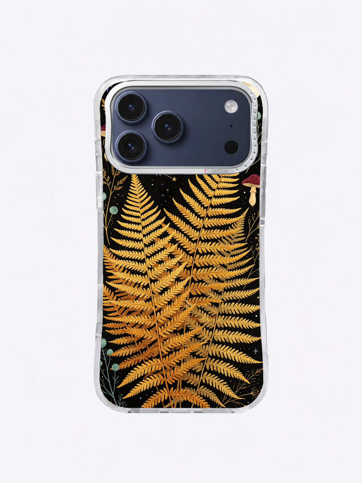 Golden Fern Constellation iPhone case, Twin Fern Constellation pattern