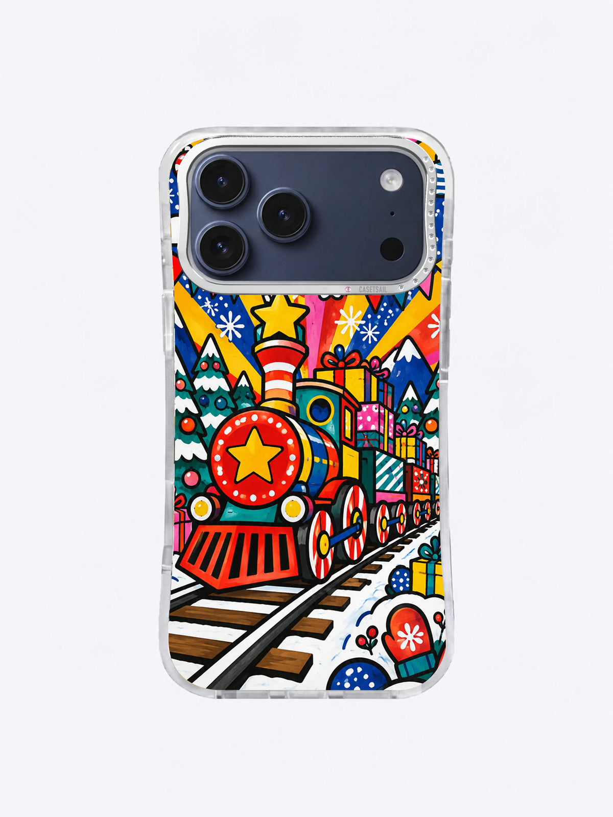 Firework Track Parade Golden Gift Express iPhone 17 Pro Max case pattern