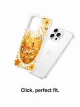 Golden Meadow Rabbit: Illustrated case shown separately beside a phone.