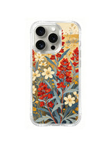 Scarlet Prairie Chorus: Scarlet and ivory flowers fill a sunlit prairie composition.
