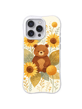 Golden Sunflower Bear iPhone 15 Pro Max case by Elowen Fern