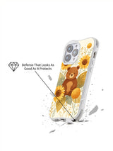 Sunflower bear iPhone 15 Pro Max case view