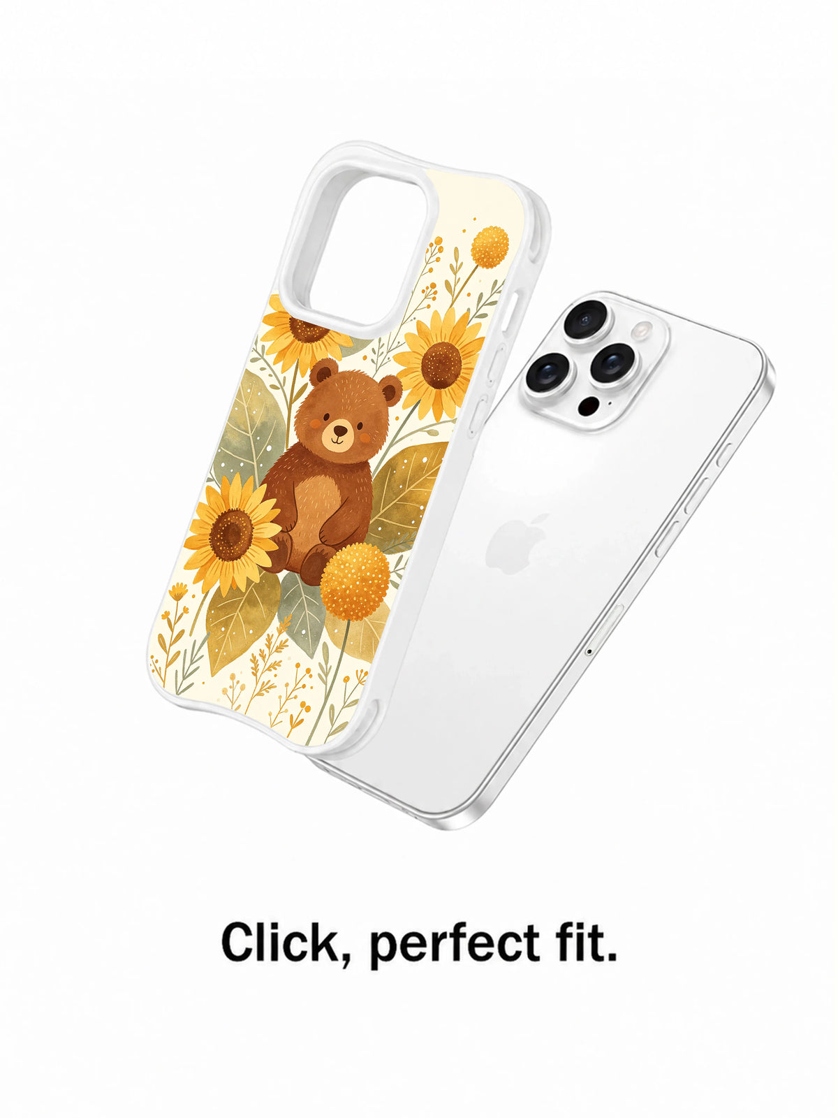 Elowen Fern golden bear phone case lifestyle view