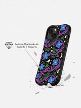 Cute dark floral phone case product view