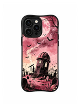 Moonlit Name River pink moon artwork on an iPhone 13 Pro case