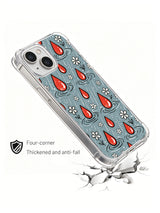 Gray Blue Raindrop Garden iPhone 14 Plus case impact view