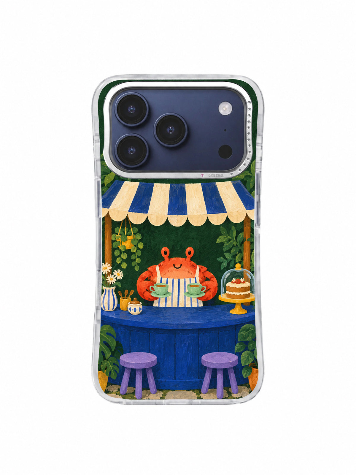 Tea Beneath the Green Awning transparent case front view for iPhone 17 Pro