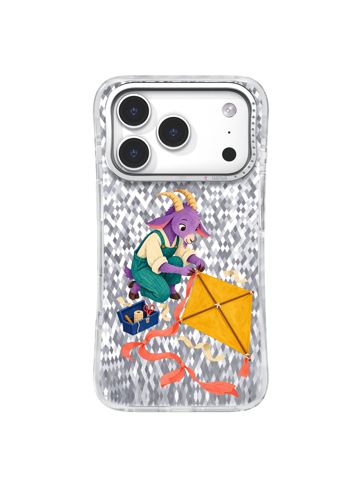 Tail for a Grounded Kite transparent case front view for iPhone 17 Pro