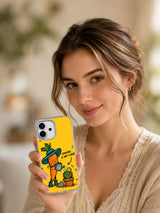 Growing Is Not a Race carrot and cactus iPhone 16 case in a styled lifestyle scene