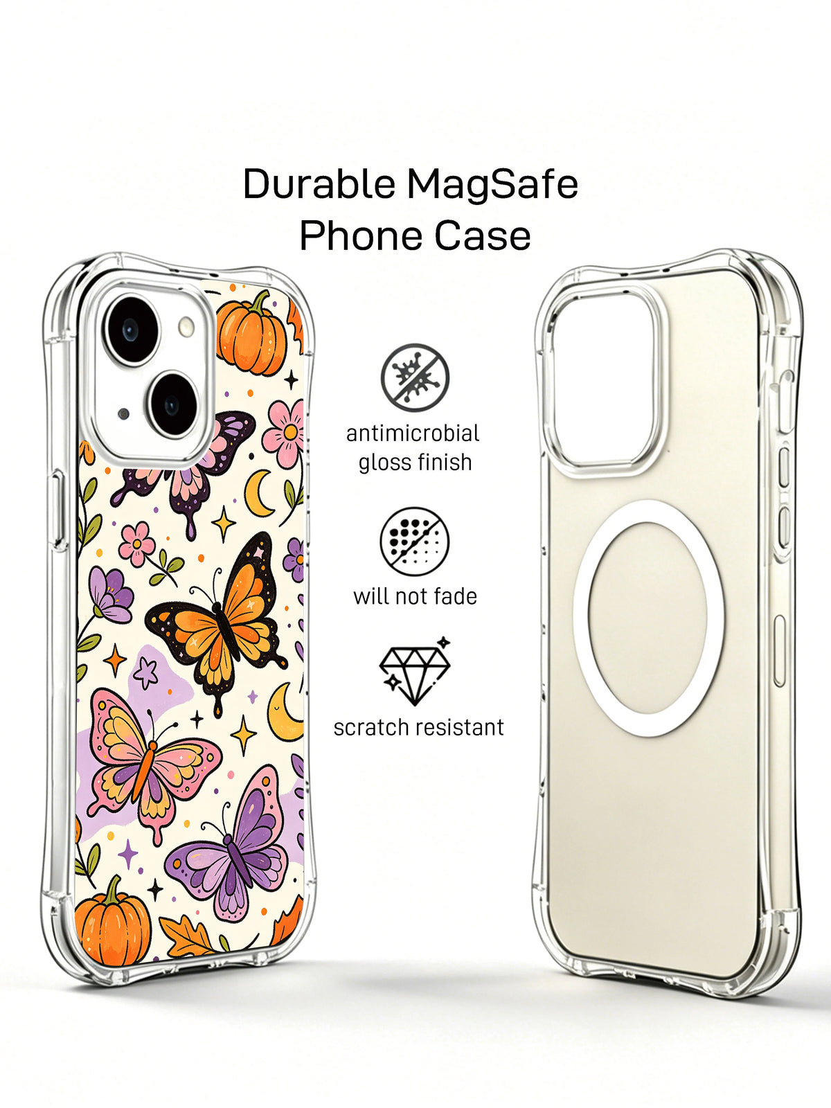Halloween Butterfly Dream Meadow iPhone 14 case side view