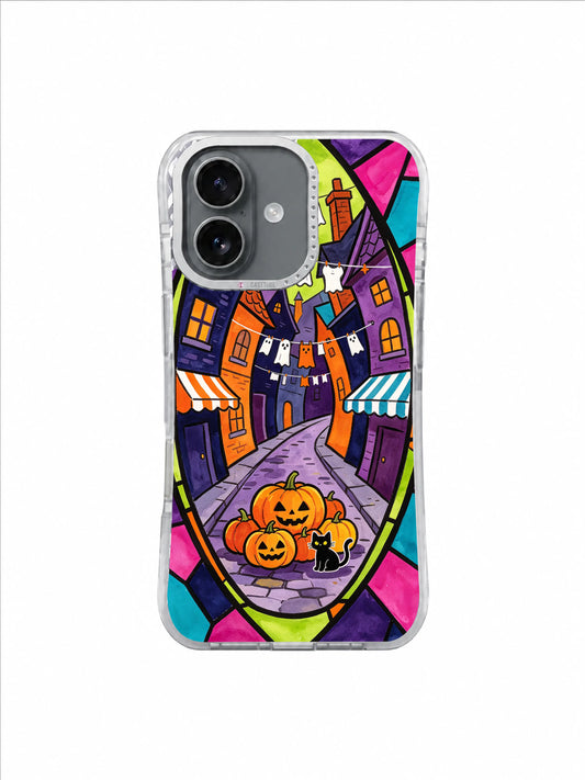 Cat-Eye Pumpkin Welcome artwork on an iPhone case