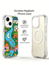 Artist 146 animal neighborhood iPhone 14 Plus case angled view
