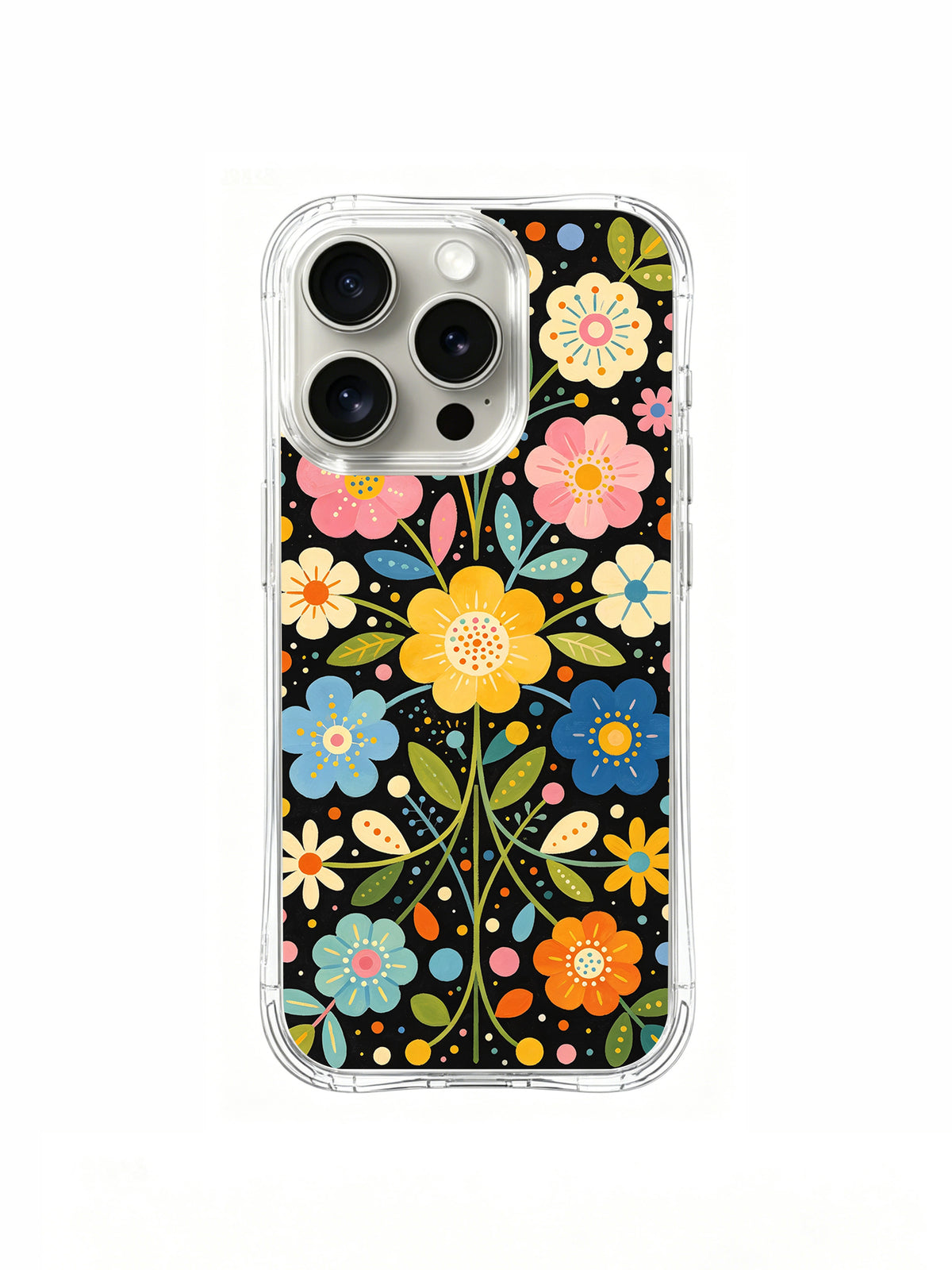 Happy Botanical Universe iPhone 15 Pro case front view