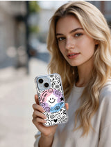 Product or handheld view of the Happy Chaos Pattern case