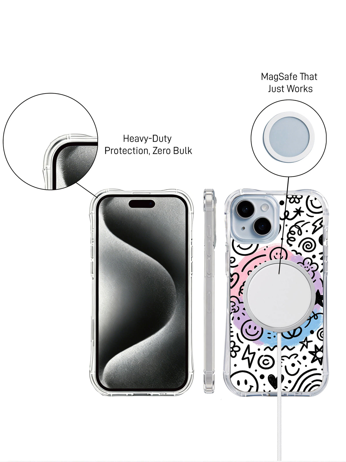 Supplied marketing graphic with unverified protection, fit or MagSafe statements