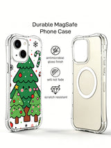 Happy Christmas Tree Characters: Dairesel halka görünen iç yüzün yanında kılıf deseni.
