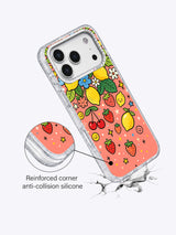 Happy Fruit Symphony rhinestone camera frame detail
