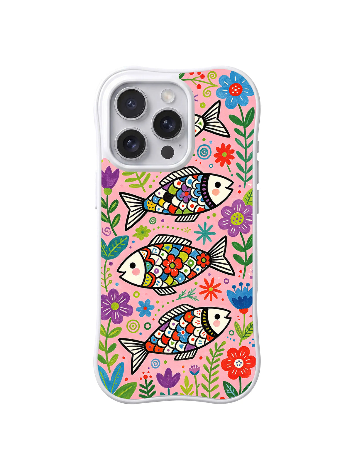 Painted Pond Friends iPhone 14 Pro case pattern