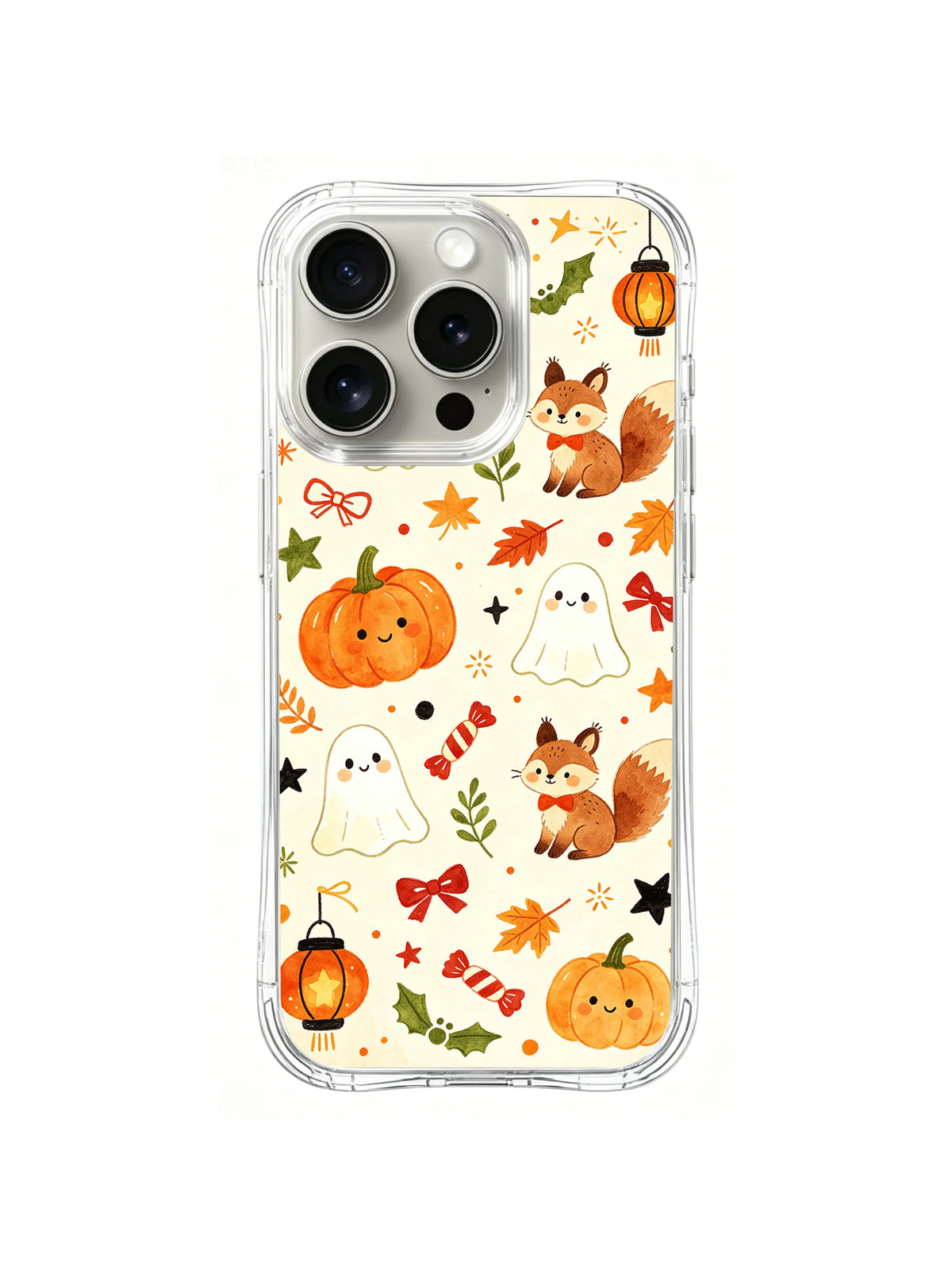 Happy Halloween Woodland pattern on iPhone 14 Pro case