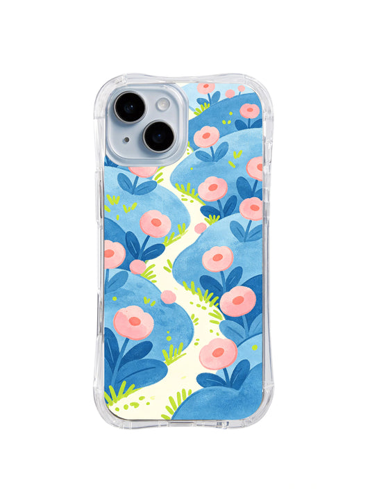 Happy Meadow Friends iPhone 14 case front view