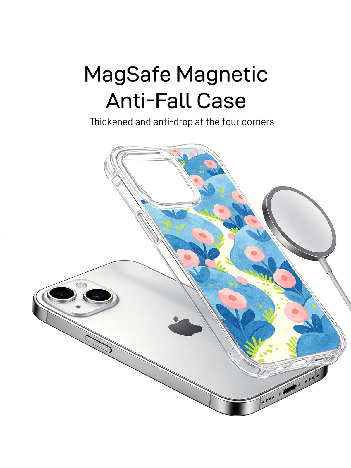 Happy Meadow Friends magnetic iPhone 14 case