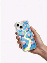 Happy Meadow Friends iPhone 14 case hand view