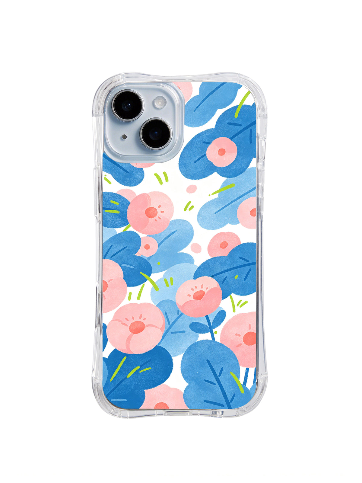 Blue Petal Playmates iPhone 14 case pattern