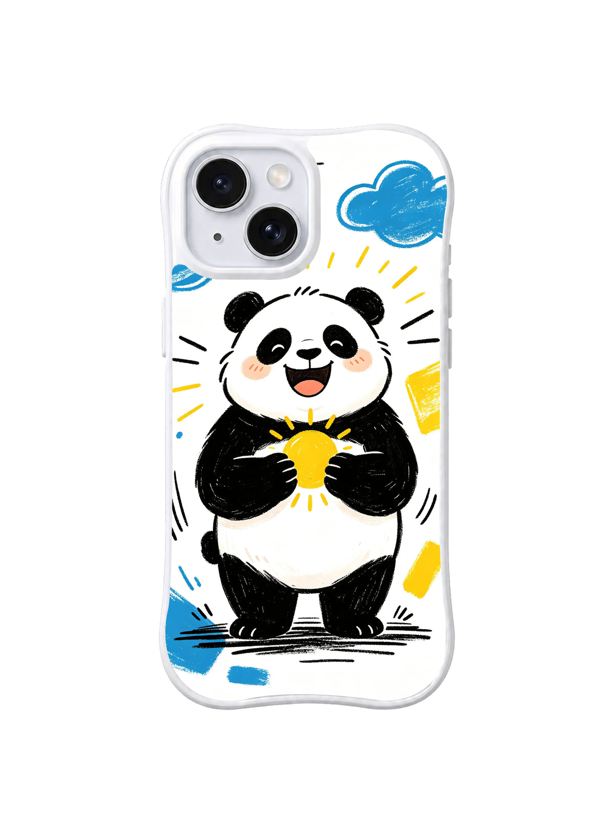 Sun Hug Panda – Happy Panda Energy iPhone 13 case by Kito Bramble