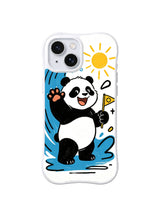 Sunny Flag Panda – Happy Panda Energy iPhone 13 case by Kito Bramble