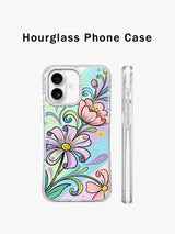Cheerful flower iPhone 17 case magnetic charging view