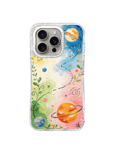 Happy Planet Playground colorful planet art iPhone 16 Pro case front view