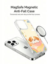 Happy Rainbow Puppy iPhone 14 Pro case side view