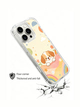 Happy Rainbow Puppy iPhone 14 Pro case lifestyle