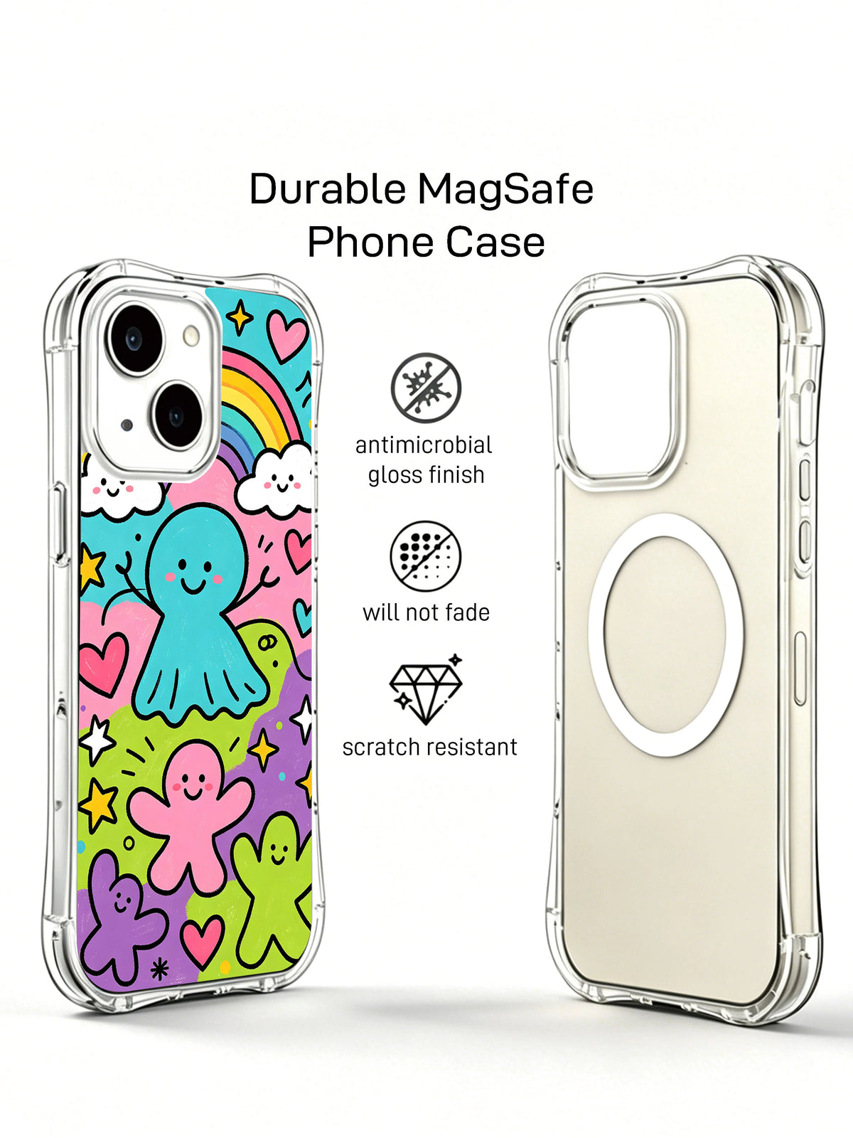 Happy Rainbow Soul iPhone 14 case MagSafe detail
