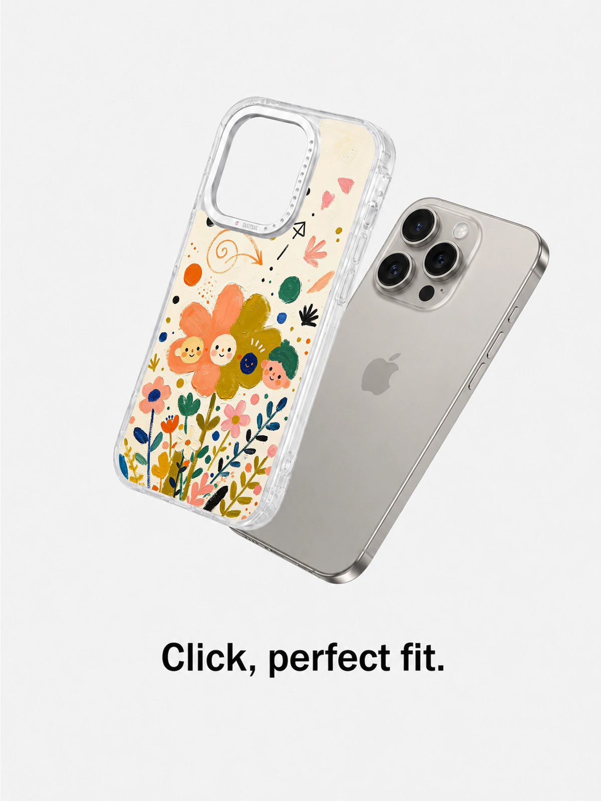 Crystal camera frame floral iPhone 16 Pro case detail