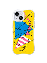 Striped Circle Crew pattern iPhone 15 case