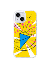 Confetti Triangle Burst pattern iPhone 15 case