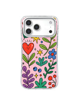 Heart Bloom Secret Garden pattern for iPhone 17 Pro Max case