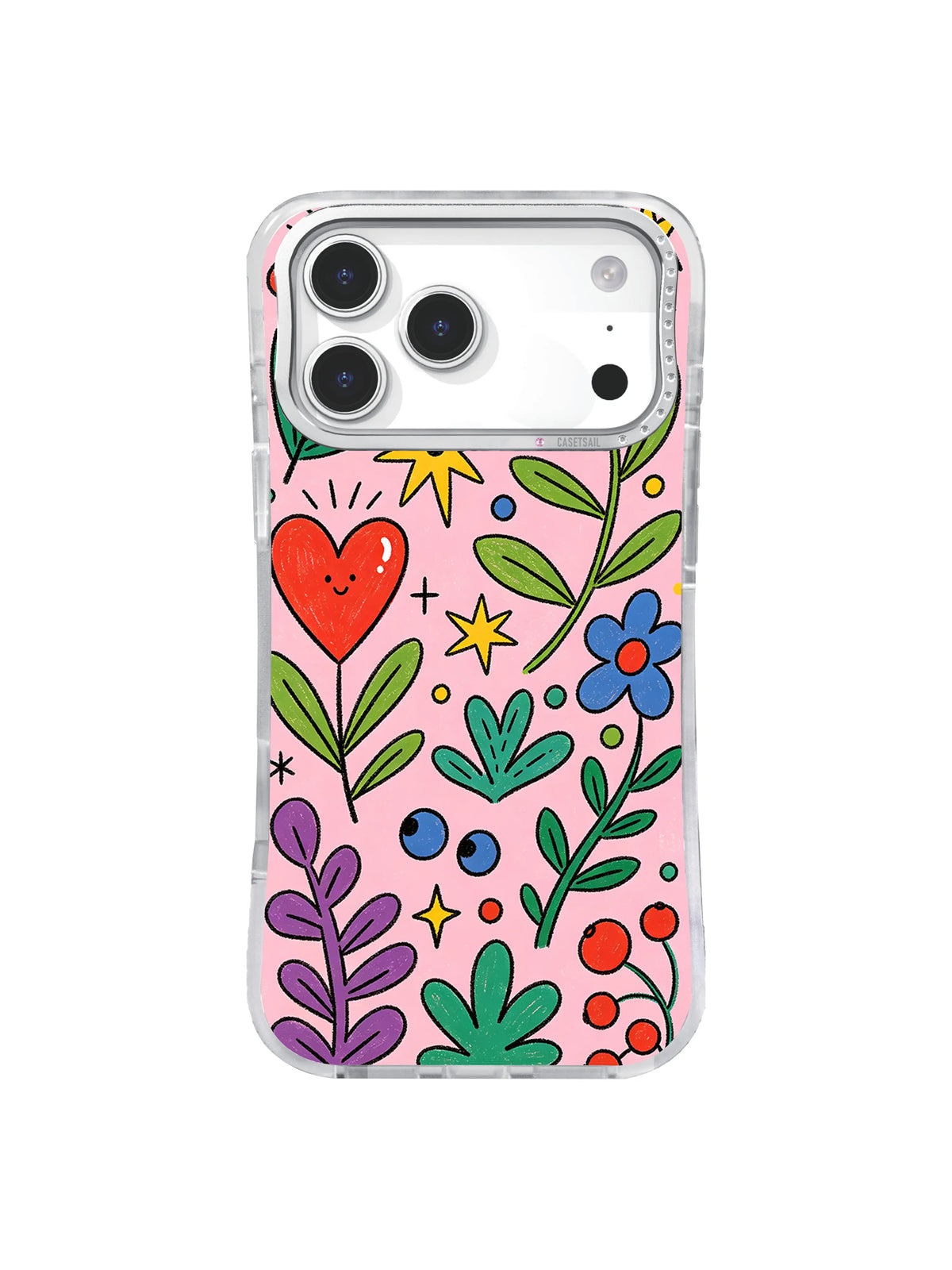 Heart Bloom Secret Garden pattern for iPhone 17 Pro Max case