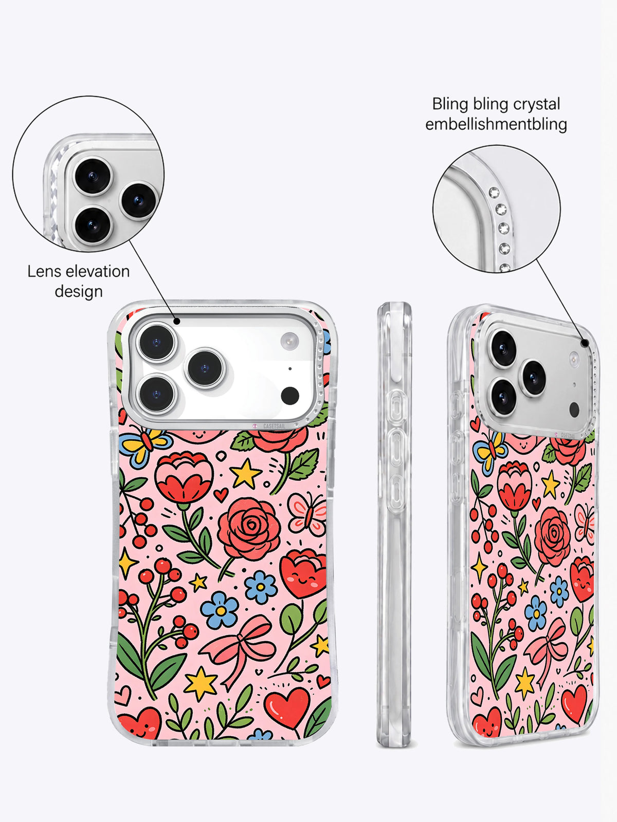 Heart Botanical Love Garden artwork gallery view 5 on an iPhone case