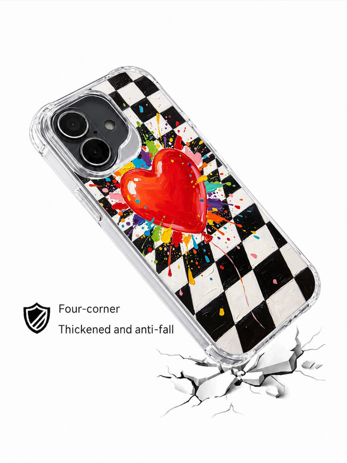 Heart Explosion Festival colorful pop art case lifestyle detail