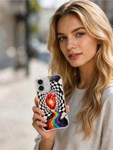Heart Galaxy iPhone 16 Plus case lifestyle view