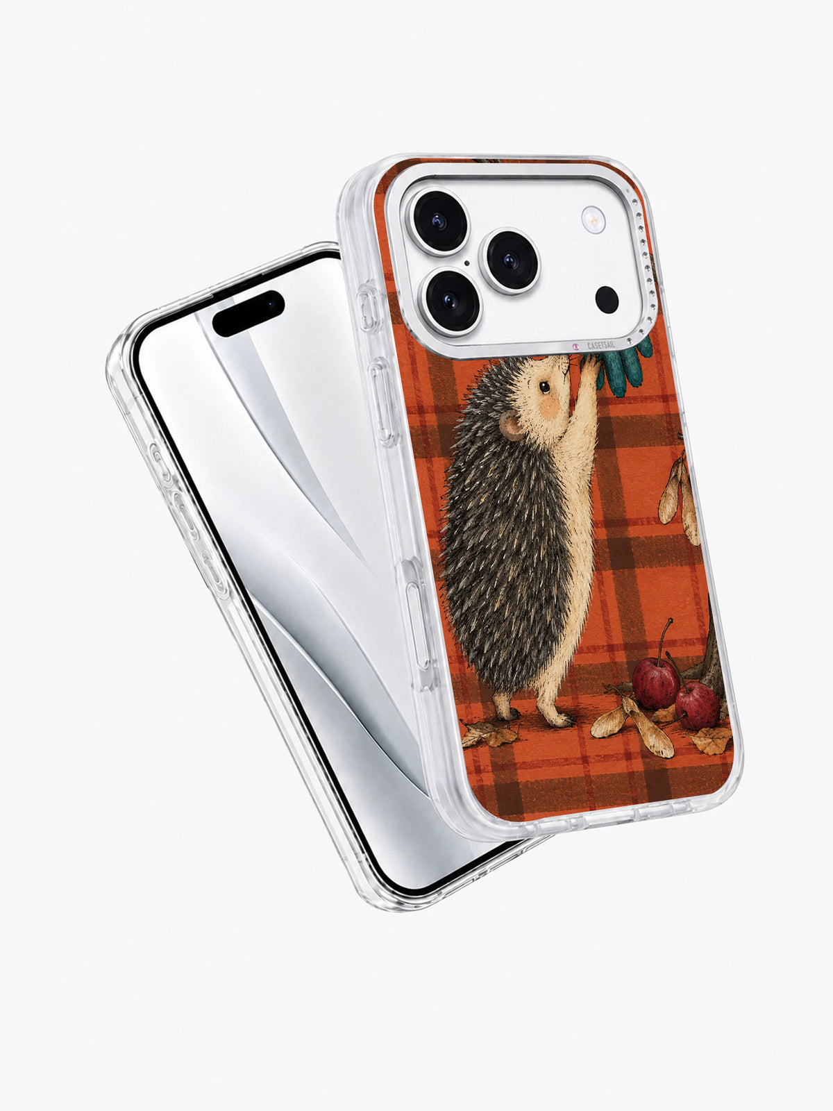 Lost-and-Found at Hedgehog Corner iPhone 17 Pro case angled view