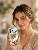 Herbal Winter Wall iPhone 17 Pro case lifestyle view