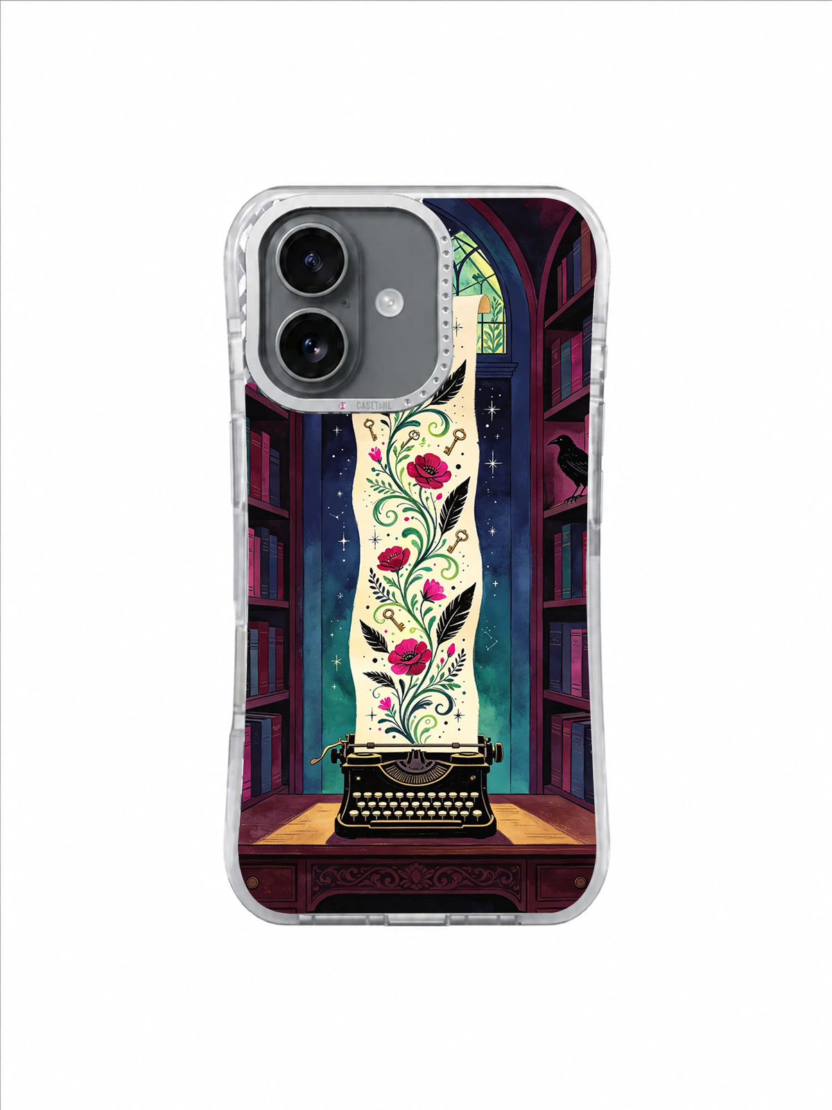 Herbarium of Unwritten Words iPhone 17 Case – Crimson Bloom Secret Manuscript artwork